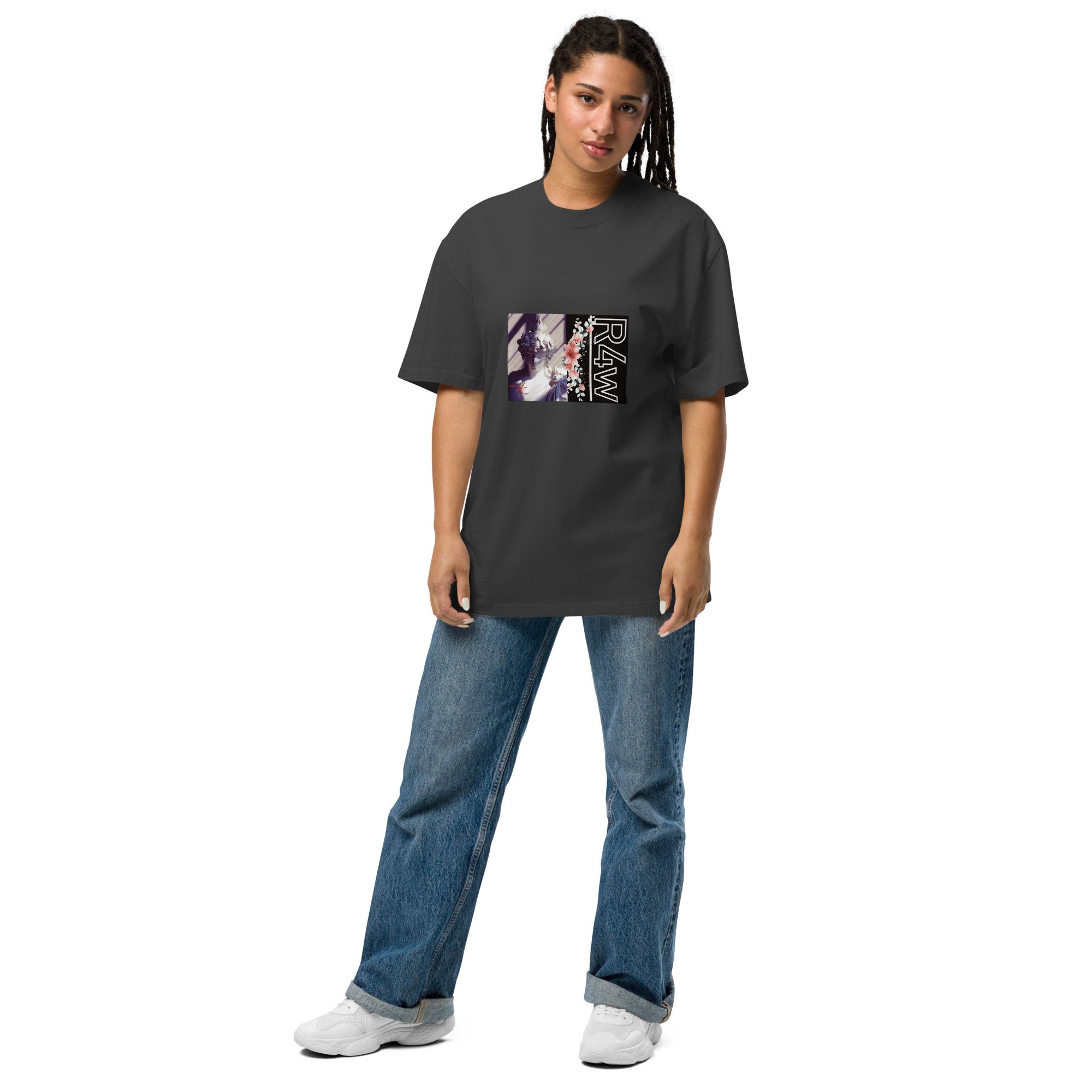 Camiseta oversize desteñida