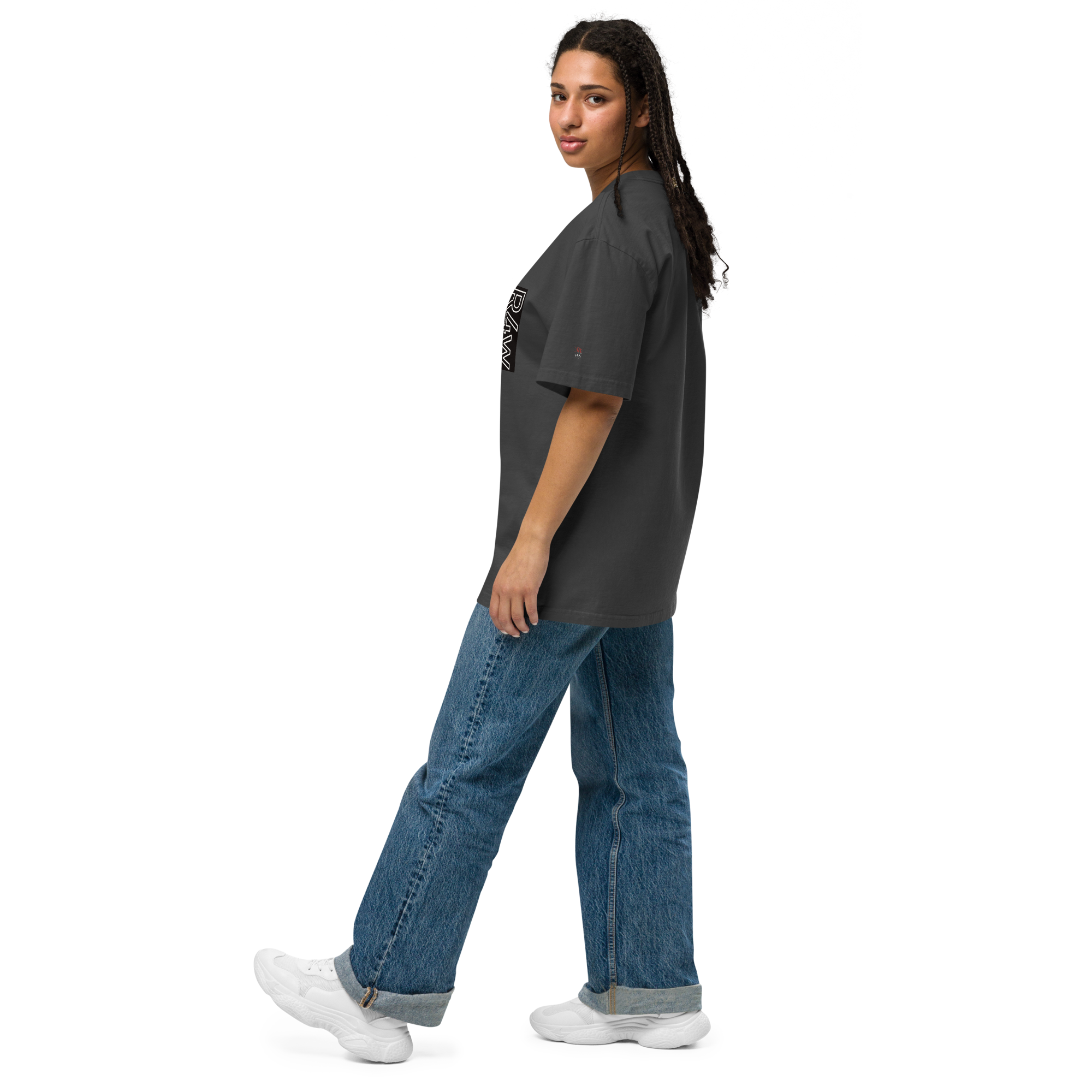 Camiseta oversize desteñida