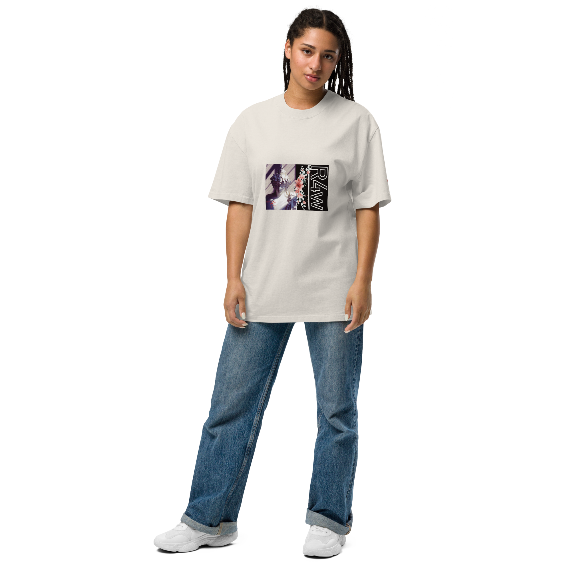 Camiseta oversize desteñida