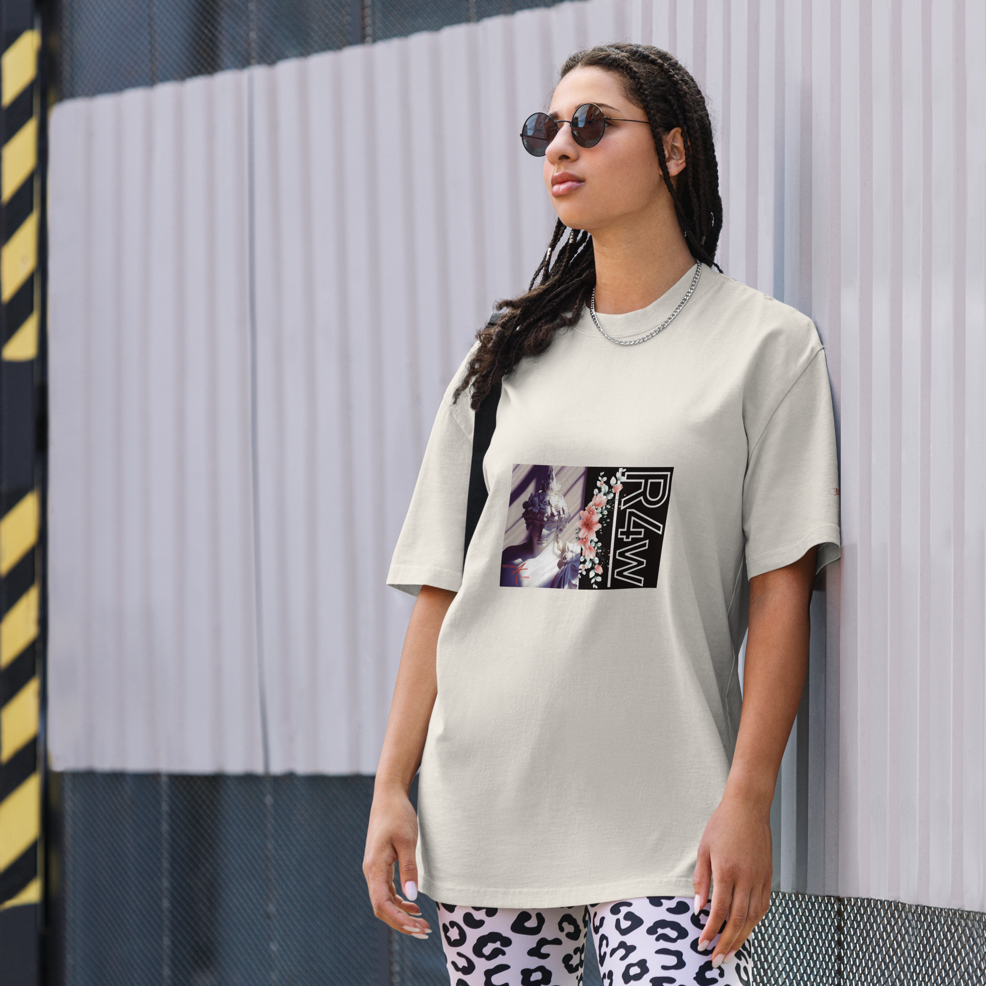 Camiseta oversize desteñida