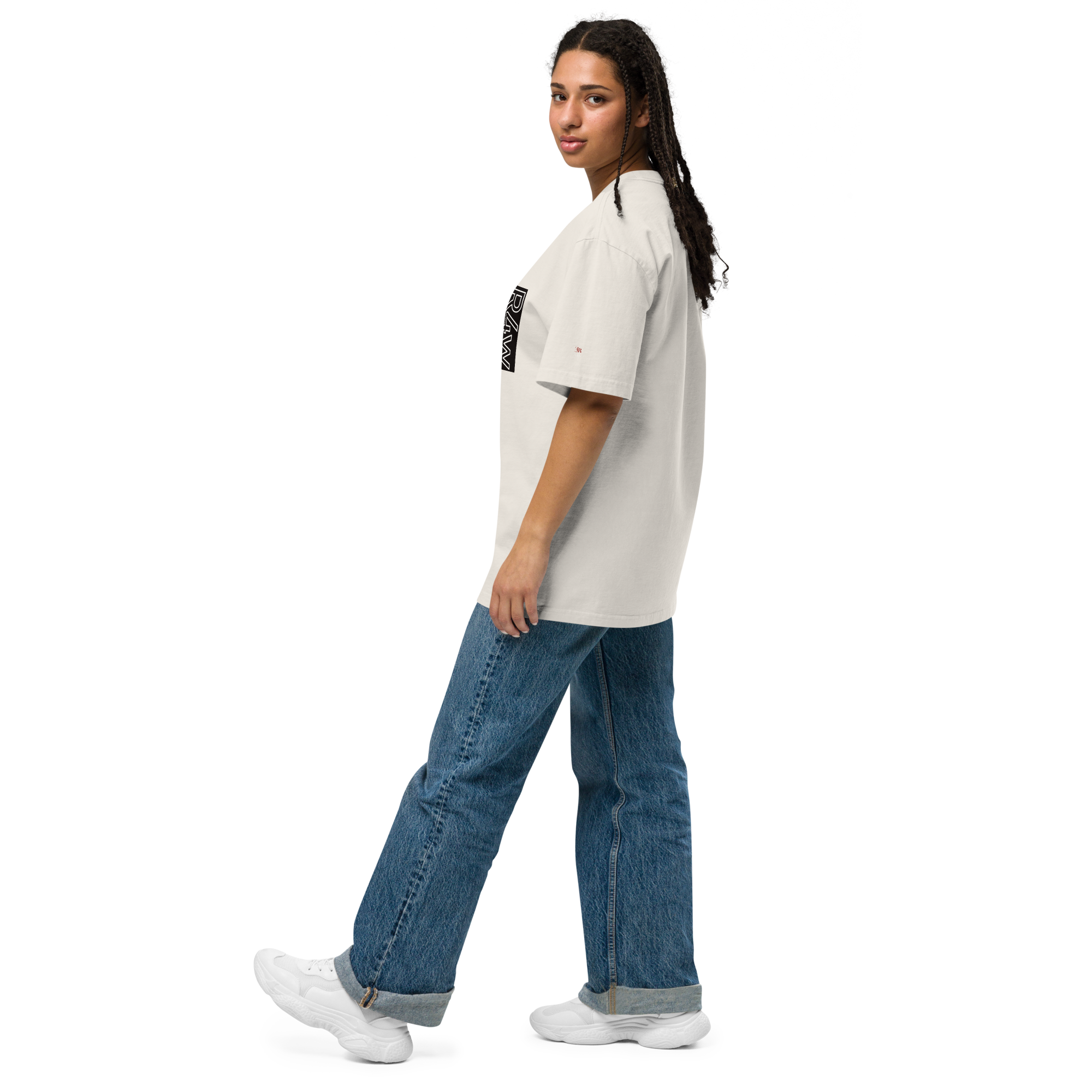 Camiseta oversize desteñida