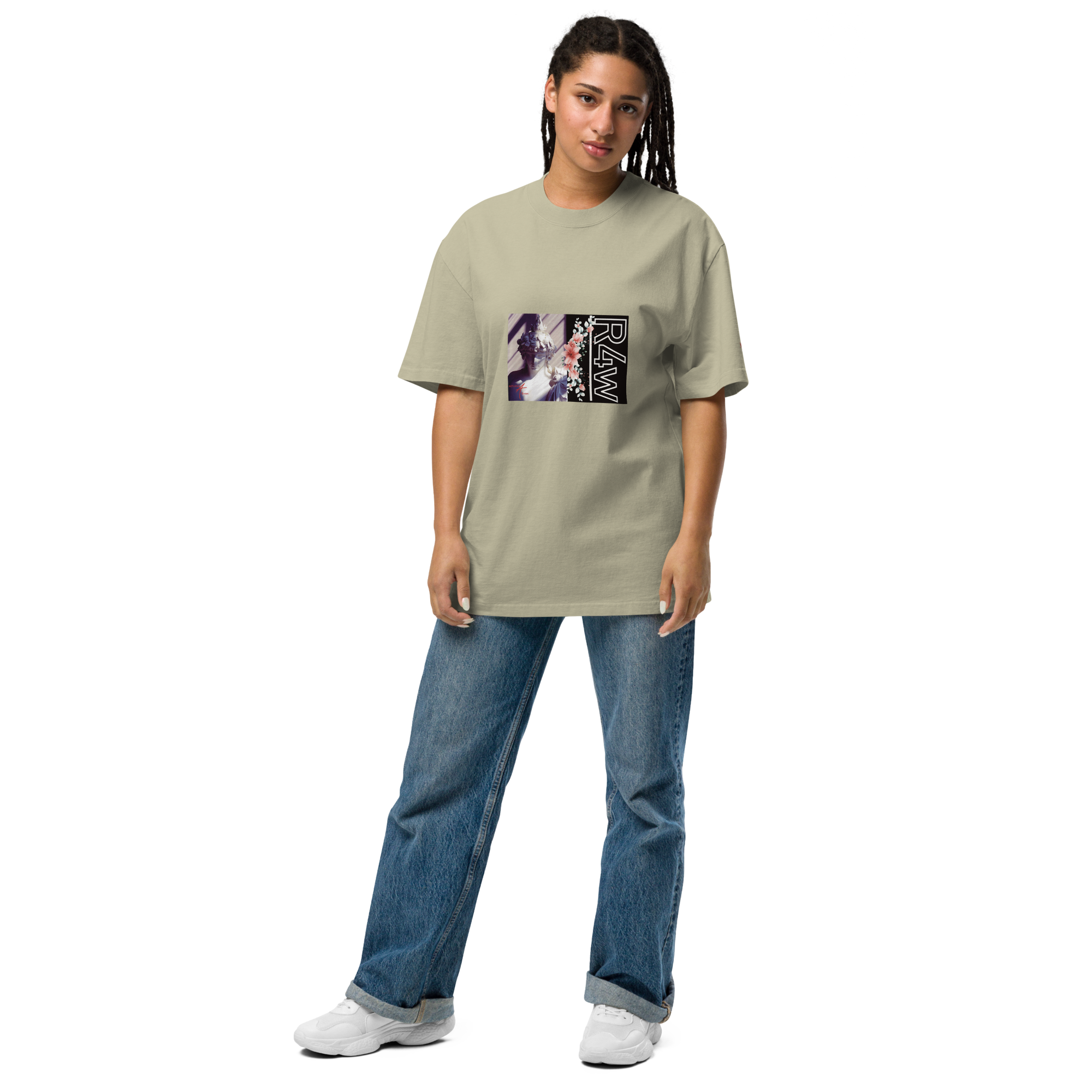 Camiseta oversize desteñida