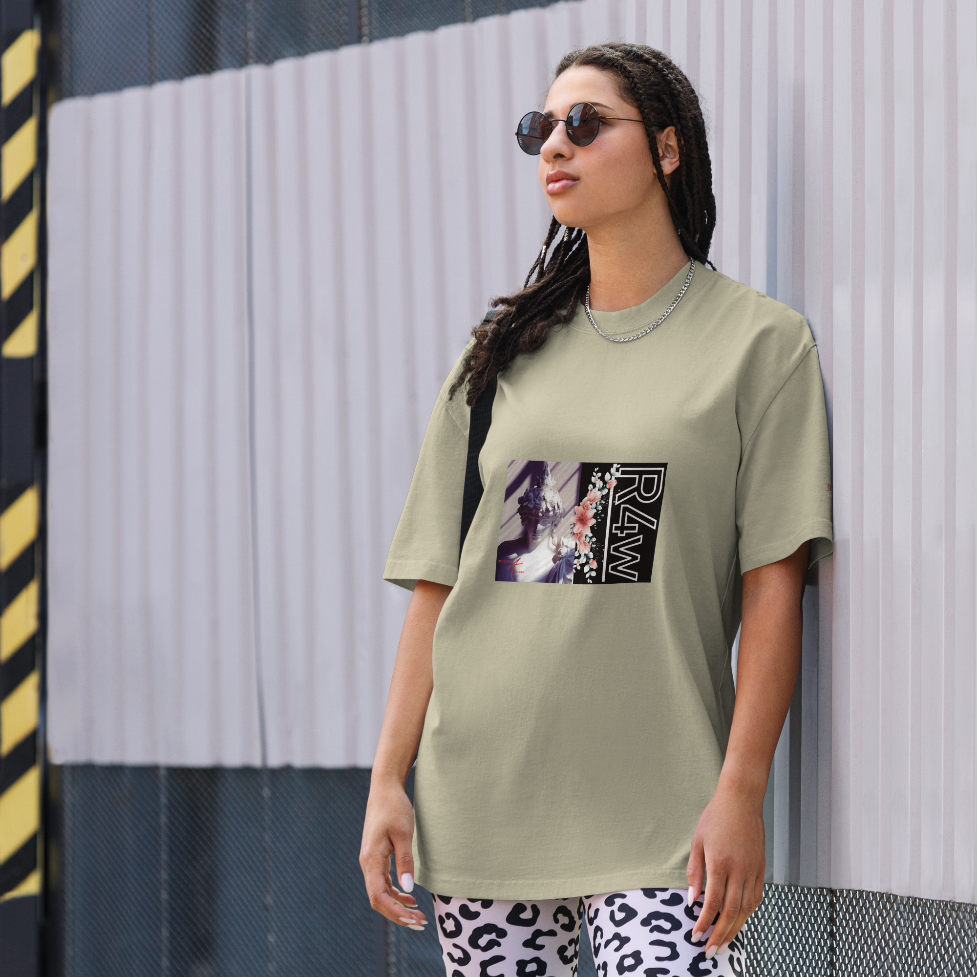 Camiseta oversize desteñida