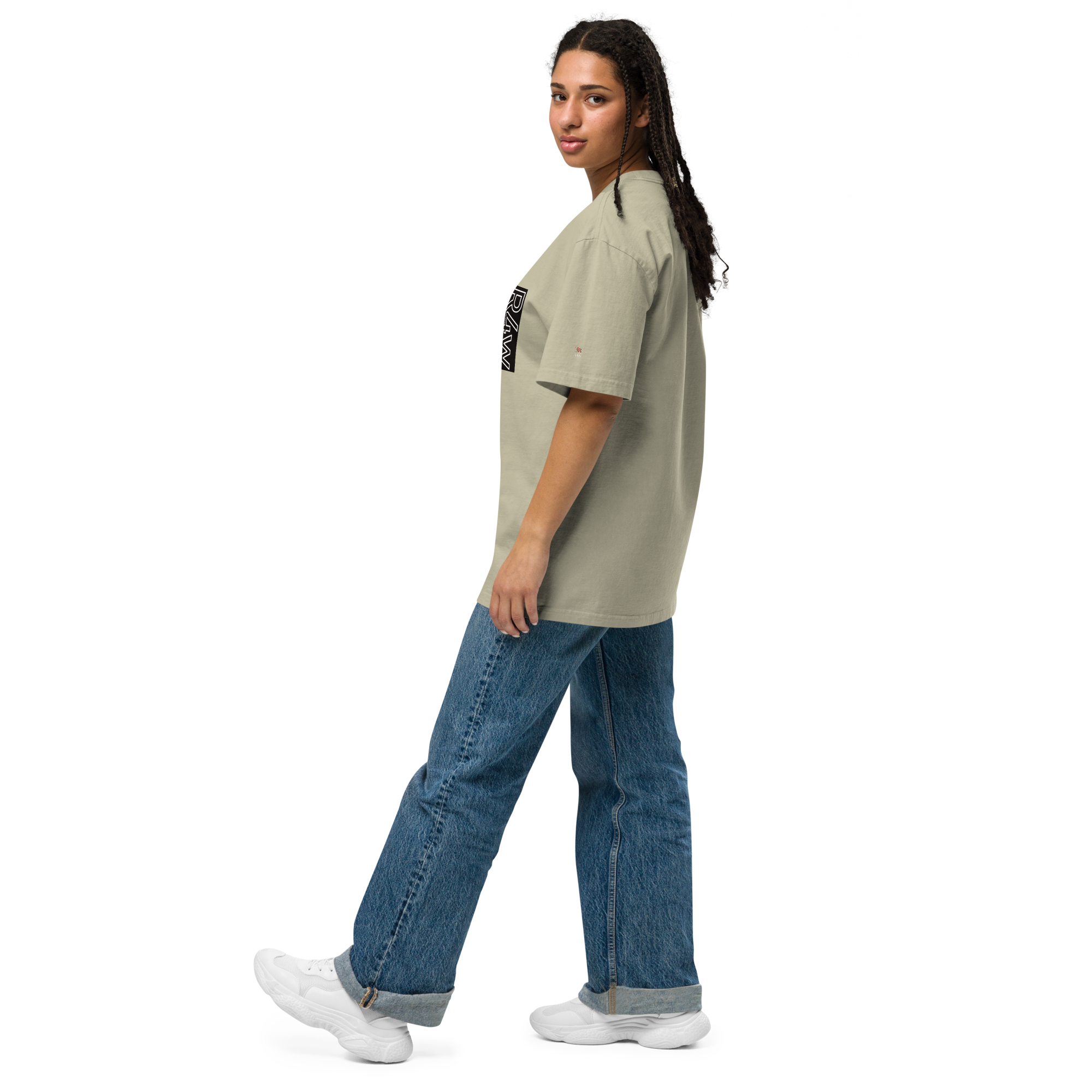 Camiseta oversize desteñida