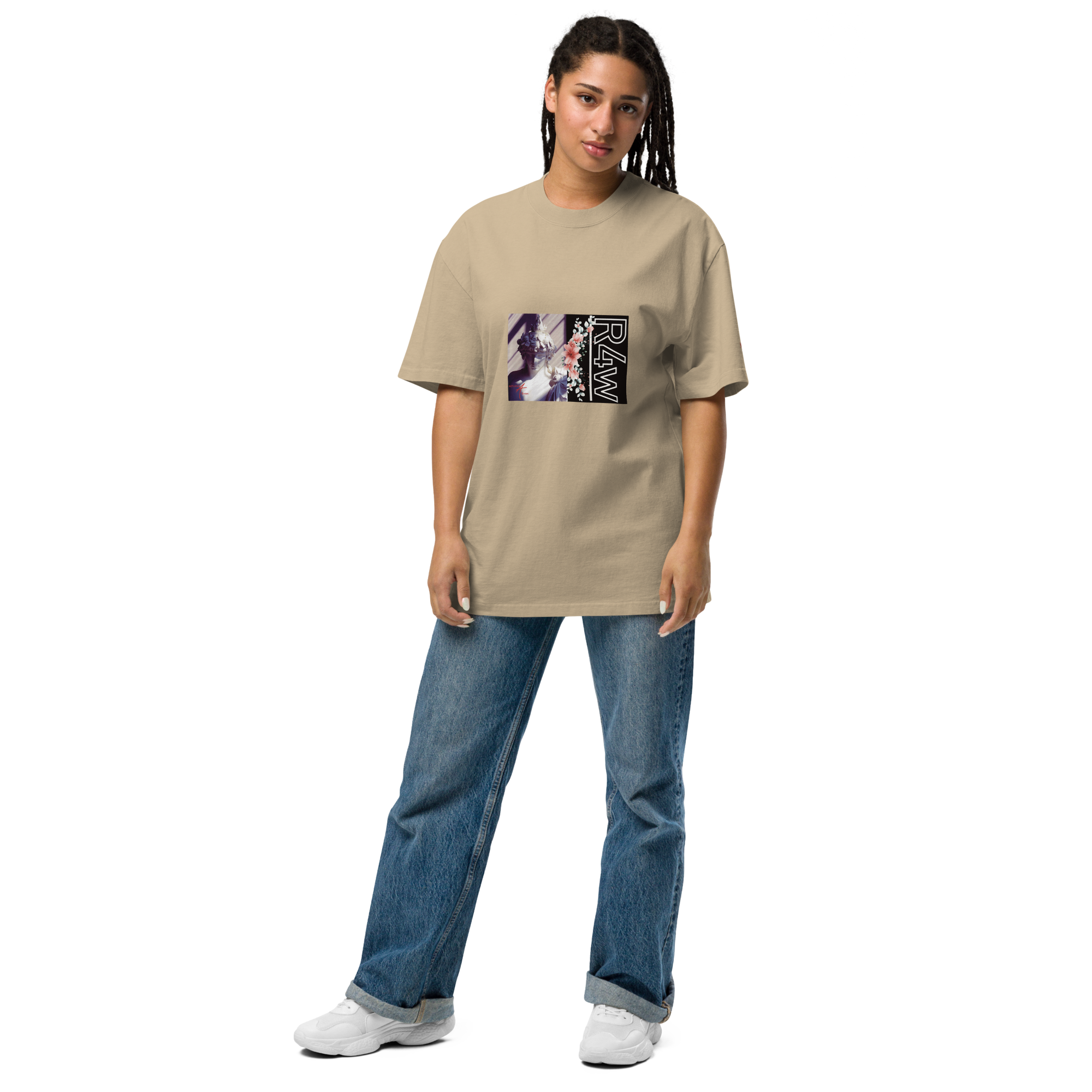 Camiseta oversize desteñida