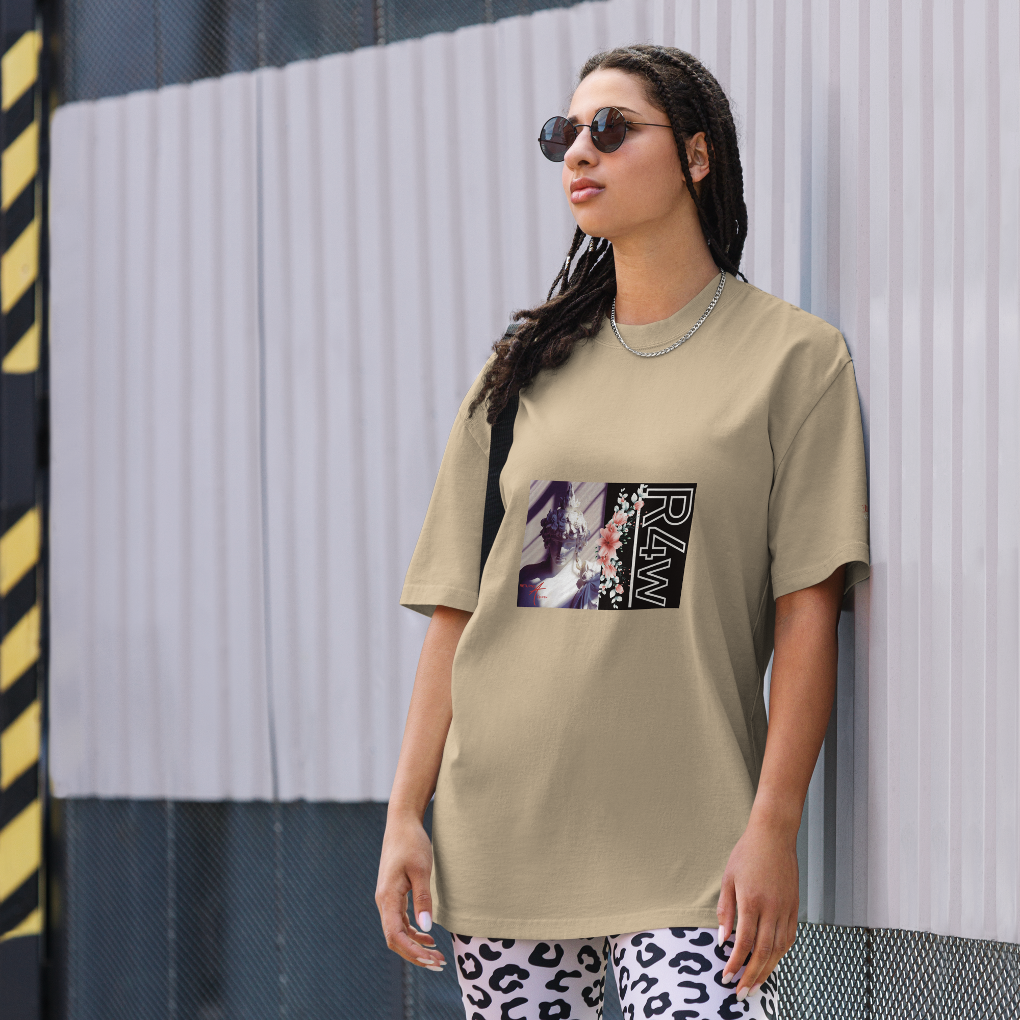 Camiseta oversize desteñida