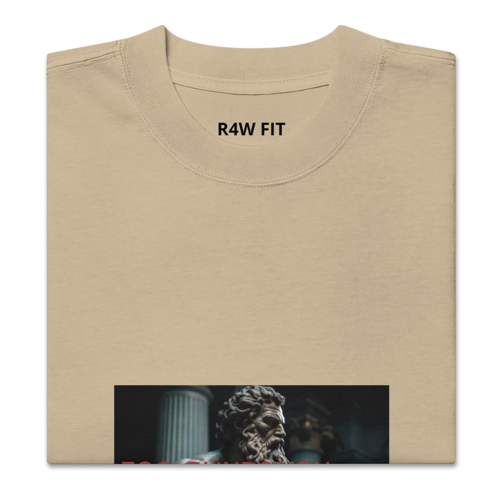 Camiseta oversized desbotada *Mensagem* O ego te cega e a arrogância te cala.