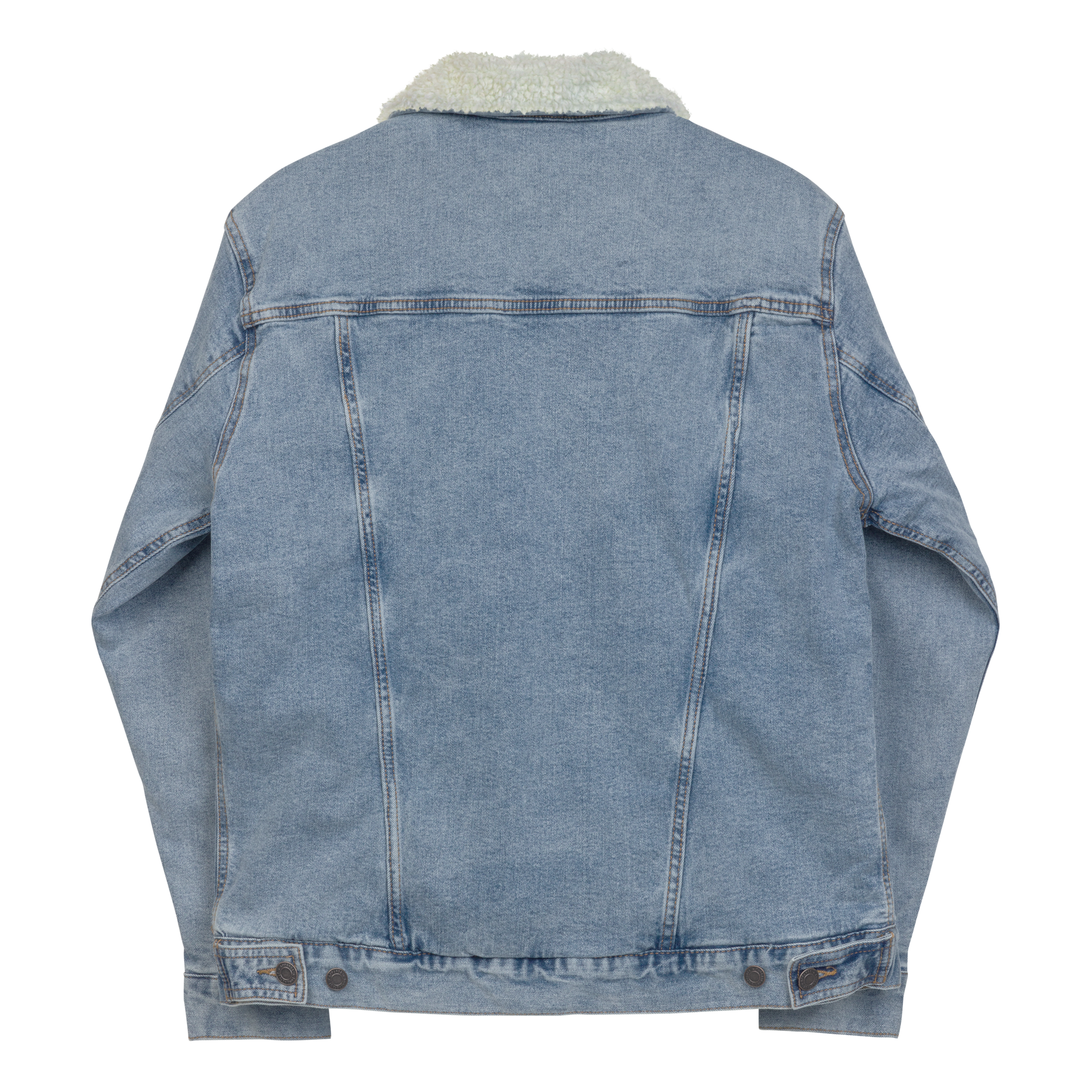 Jaqueta feminina de jeans com forro de sherpa