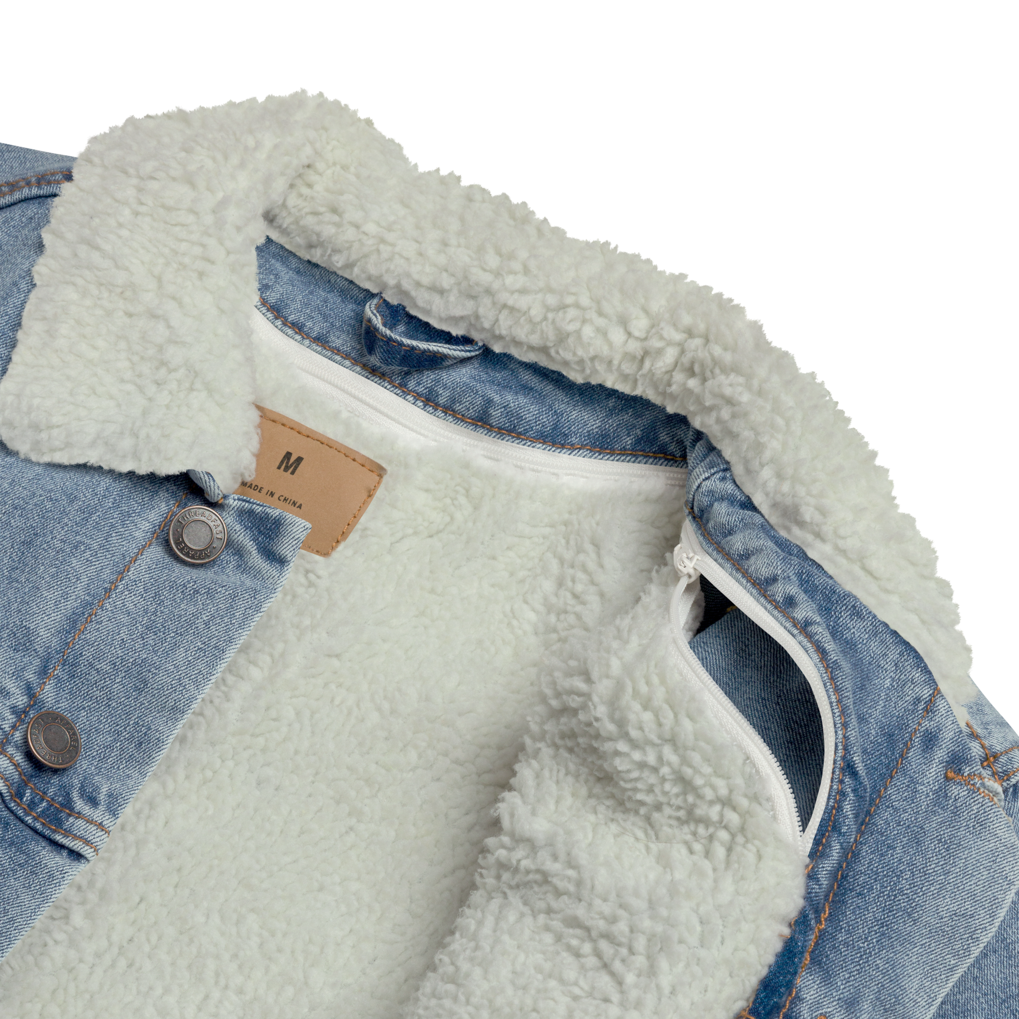 Denim sherpa jacket